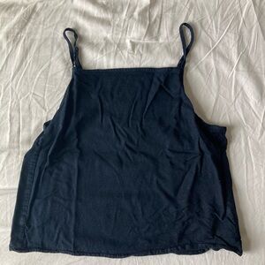 Gap black tank top with square neckline size xs